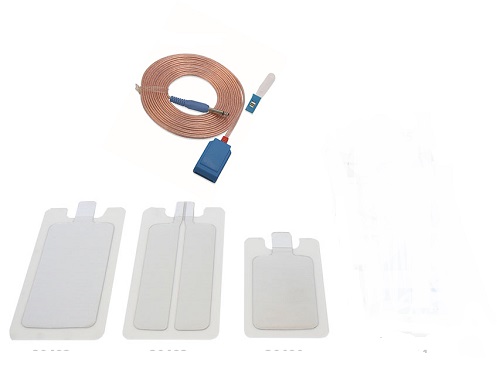 Single Use Ground Pads REM Bi-Parts With Cable  Box of 100